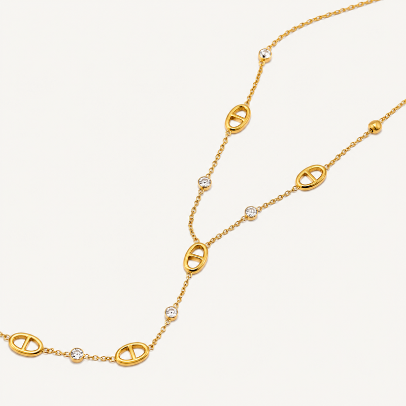 Collier maille marine
