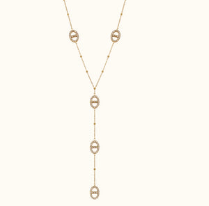 Collier maille marine
