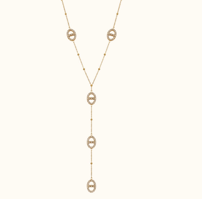 Collier maille marine