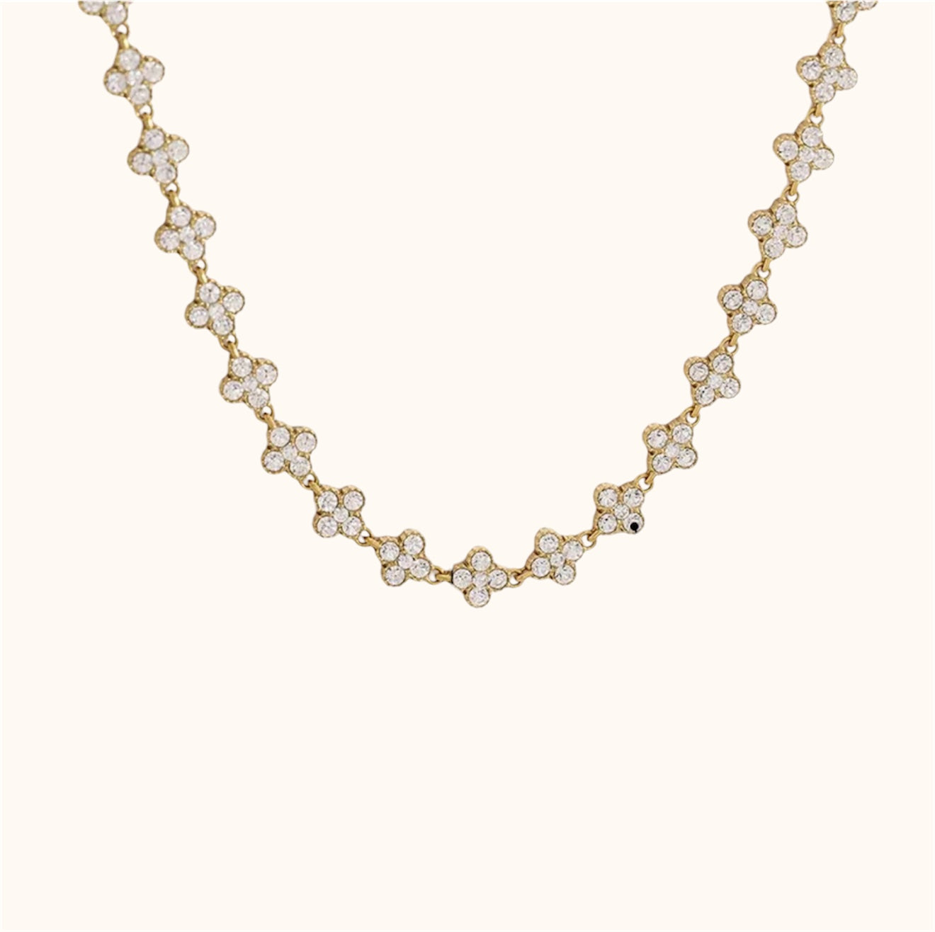 Collier Maria, collier doré en acier inoxydable, motif fleur - Mademoiselle Pomponette